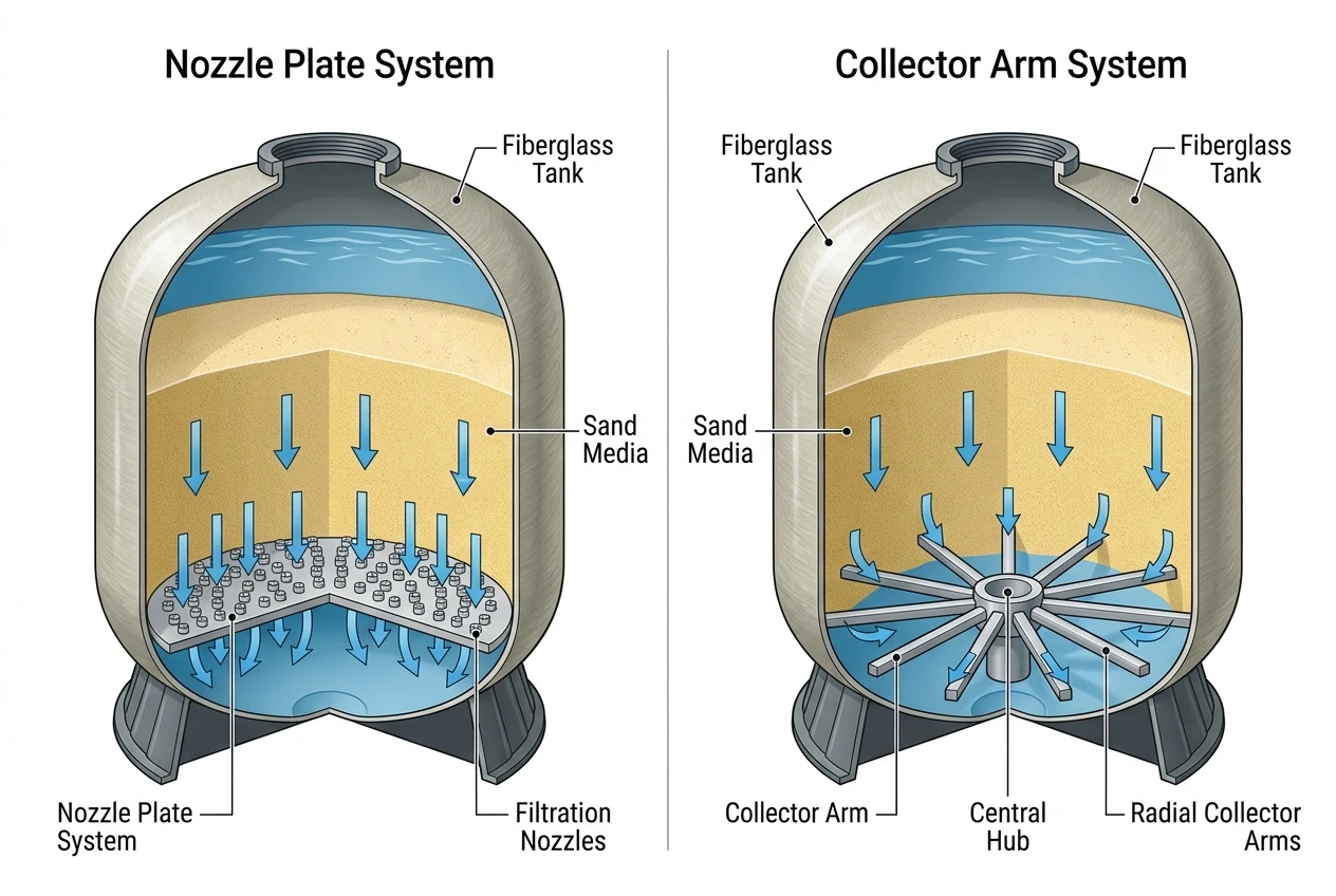 مقایسه سیستم فیلتراسیون Nozzle Plate و Collector Arm در فیلترهای فایبرگلاس